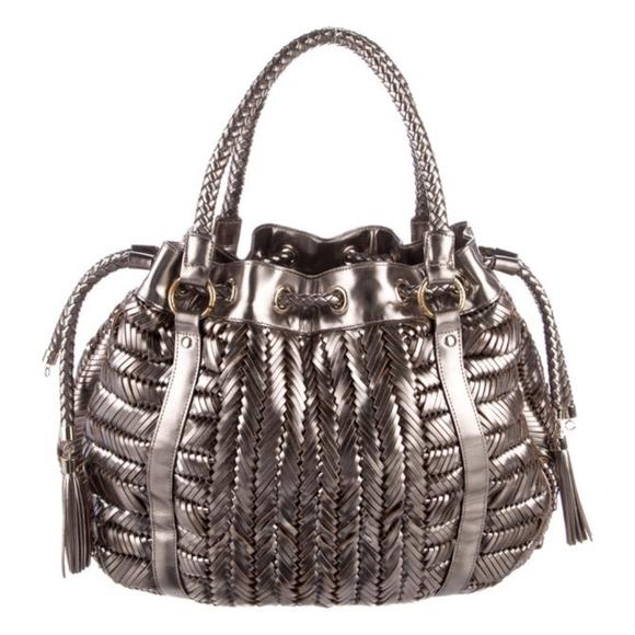 Anya Hindmarch Metallic Woven Leather Bag - Picture 3 of 7